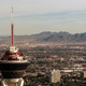 The Stratosphere Hotel on the Las Vegas Strip in the Nevada Desert.